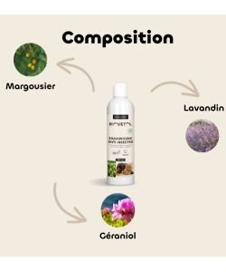 Shampooing anti-insectes animaux BIO, 240 ml